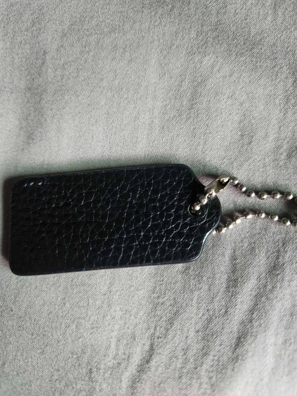 COACH Black Leather Hangtag 2.5 Inch